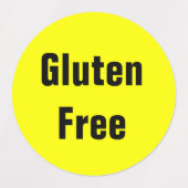 Glutenfreie Celiac Food Restaurant School Etiketten (Design 2)