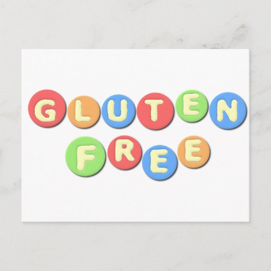 Glutenfreie Celiac Postkarte (Vorderseite)