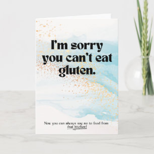 Glutenfreie Empathie-Karte für Zöliakie Dankeskarte