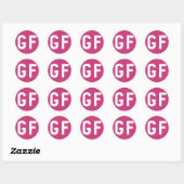 glutenfreie GF Magenta Circle Stickers (Blatt)