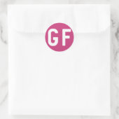 glutenfreie GF Magenta Circle Stickers (Tasche)