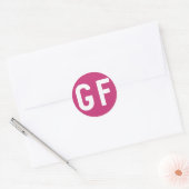 glutenfreie GF Magenta Circle Stickers (Umschlag)