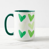 Glutenfreie Herzen Grüner Gradient Tasse (Links)