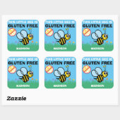 Glutenfreie Hummeln-Celiac-Sticker Quadratischer Aufkleber (Blatt)