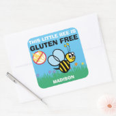 Glutenfreie Hummeln-Celiac-Sticker Quadratischer Aufkleber (Umschlag)
