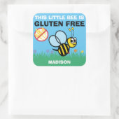 Glutenfreie Hummeln-Celiac-Sticker Quadratischer Aufkleber (Tasche)