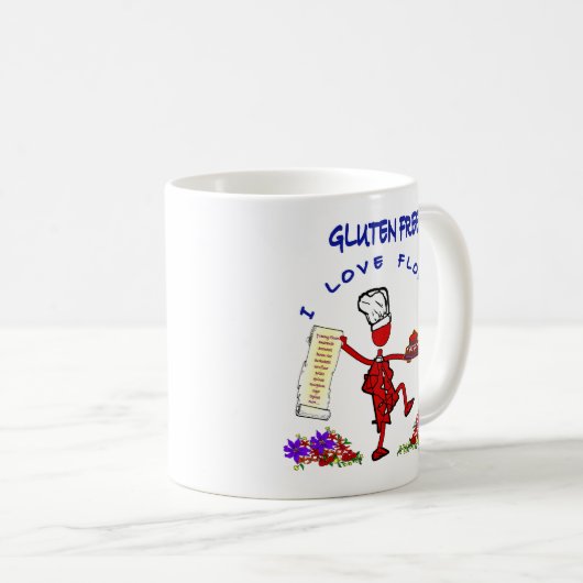 Glutenfreie I-Liebe Mehl Kaffeetasse (VorderseiteRechts)