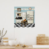 Glutenfreie Küche - Aquamarines Poster (Küche)