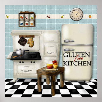 Glutenfreie Küche - Türkises Poster
