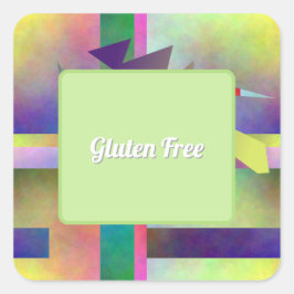 Glutenfreie Lebensmittel Abstractes Muster Party Quadratischer Aufkleber
