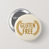 Glutenfreie Lebensmittelallergiewarnung Button (Vorne & Hinten)