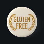 Glutenfreie Lebensmittelallergiewarnung Button<br><div class="desc">Dieser glutenfreie Knopf enthält zwei Weizenstähle, die an die Worte Glutenfrei grenzen. Ideal, um den Rucksack oder den Lunchsack eines Kindes mit Zöliakie anzuziehen. Bringen Sie dem Lehrer in der Schule und in der Cafeteria-Monitoren und dem Personal das Bewusstsein, indem Sie in der Schule eine klare, leicht lesbare, glutenfreie Warnmeldung...</div>