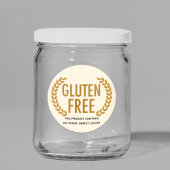 Glutenfreie Lebensmittelallergiewarnung Runder Aufkleber