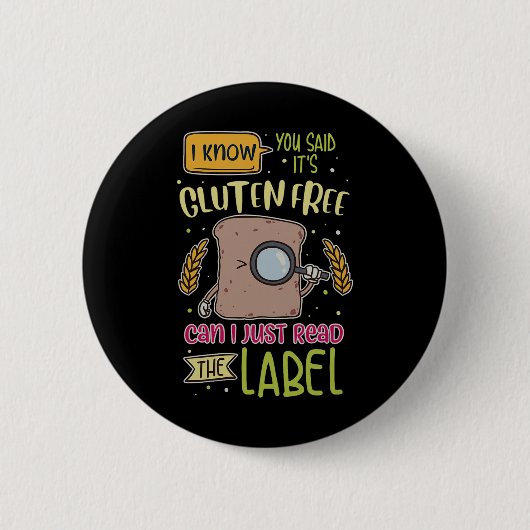 Glutenfreie Lebensweise Celiac-Krankheit Button (Vorderseite)