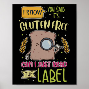 Glutenfreie Lebensweise Celiac-Krankheit Poster