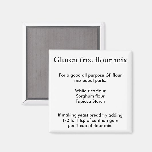 Glutenfreie Mehlmischung Magnet (Vorderseite/Rückseite)