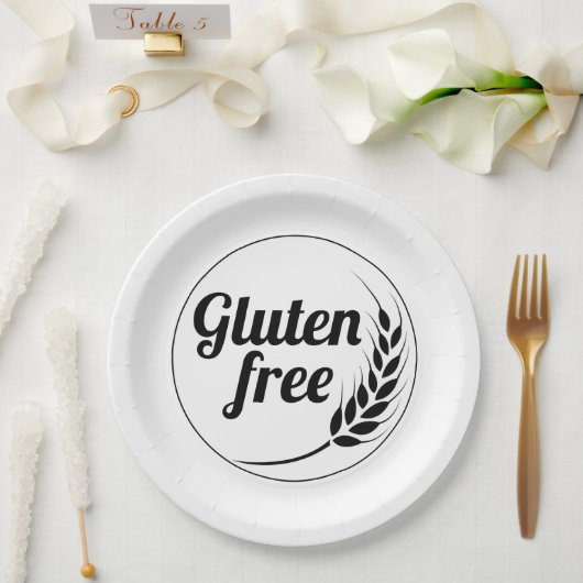 Glutenfreie Meldung Pappteller (Hochzeit)