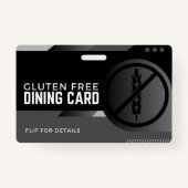 Glutenfreie Speisekarte Ausweis (Vorderseite)