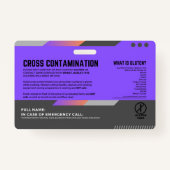 Glutenfreie Speisekarte Ausweis (Rückseite)