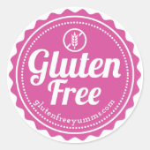 Glutenfreie Sticker — glutenfrei mit Symbol (Vorderseite)