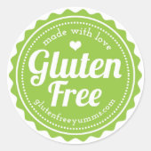 Glutenfreie Sticker — hergestellt aus Liebe (Vorderseite)