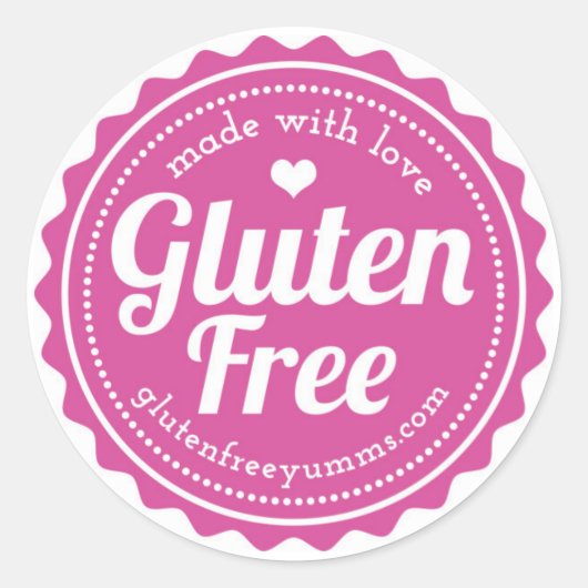 Glutenfreie Sticker — hergestellt aus Liebe (Vorderseite)
