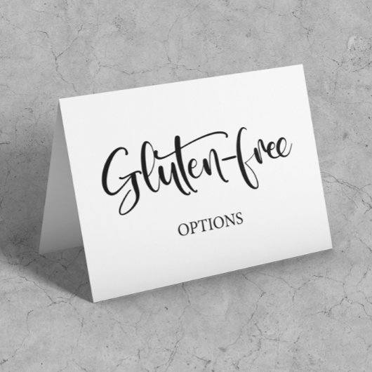 Glutenfreie Tischzinnkarte