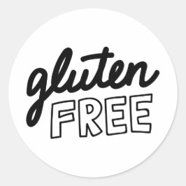 Glutenfreie Typografie Runder Aufkleber