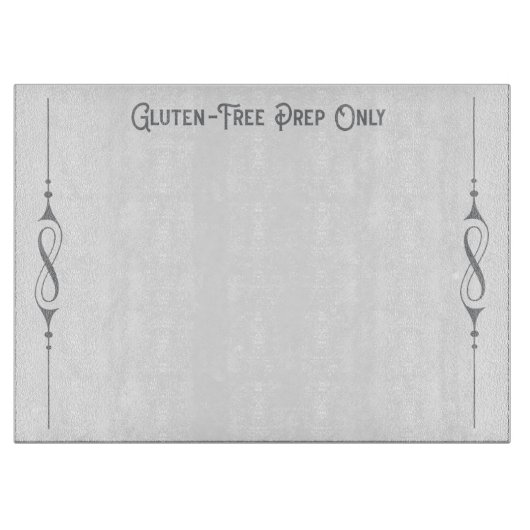 Glutenfreie Vorbereitung nur mit Rollen Schneidebrett (Vorderseite)