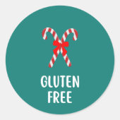 Glutenfreie Weihnachtsbäckerei - Allergiewarnung Runder Aufkleber (Vorderseite)