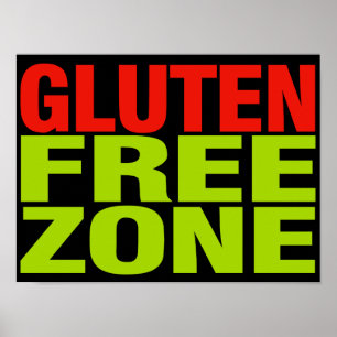 Glutenfreie Zone (Zöliakie) Poster