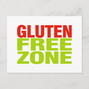 Glutenfreie Zone (Zöliakie) Postkarte