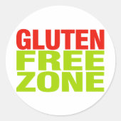 Glutenfreie Zone (Zöliakie) Runder Aufkleber (Vorderseite)