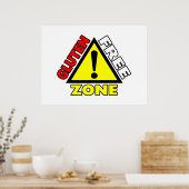 Glutenfreie Zone (Zöliakie - Weizenallergie) Poster (Küche)