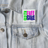 Glutenfreier Girl-Spaß Button (Beispiel)