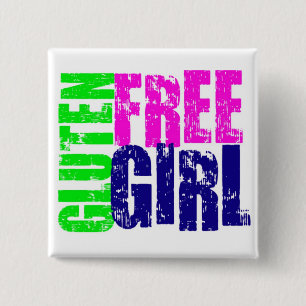 Glutenfreier Girl-Spaß Button