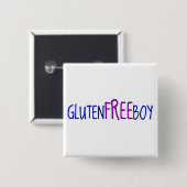 Glutenfreier Junge Button (Vorne & Hinten)