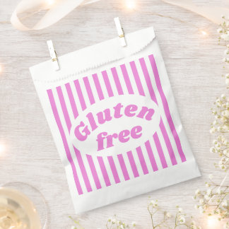 Glutenfreier rosa, weißer Bonbonstreifen Geschenktütchen