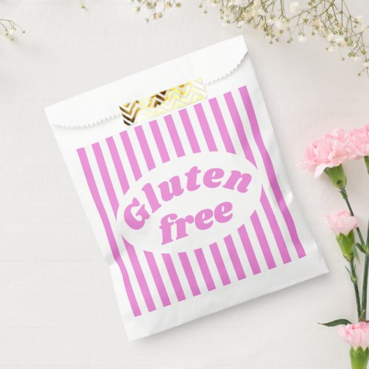 Glutenfreier rosa, weißer Bonbonstreifen Geschenktütchen (Versiegelt)