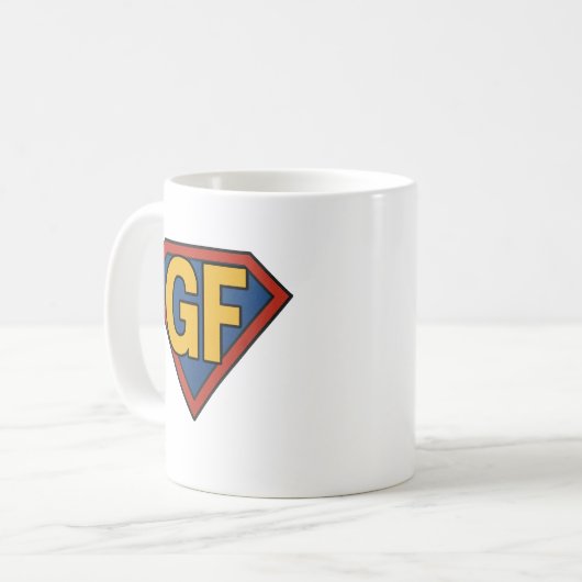 Glutenfreier Superheld Kaffeetasse (Vorderseite Links)