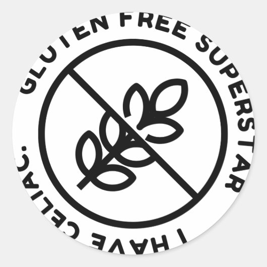 Glutenfreier Superstar - ich habe Celiac BTS Label Runder Aufkleber (Vorderseite)