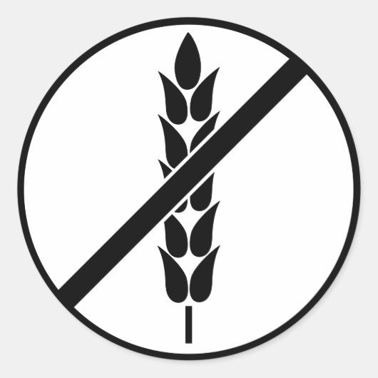 Glutenfreier Symbolsticker Runder Aufkleber (Vorderseite)