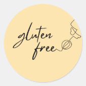Glutenfreies Backen Runder Aufkleber (Vorderseite)