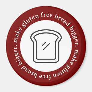 Glutenfreies Brot mit einem größeren Circle Magnet