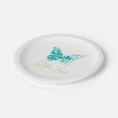 Glutenfreies Butterfly Ästhetisches Party Pappteller (Schrägansicht)