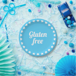 Glutenfreies Celiac Coeliac Blue Party Paper Plate Pappteller
