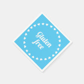 Glutenfreies Celiac Coeliac Blue Party Serviette (Ecke)