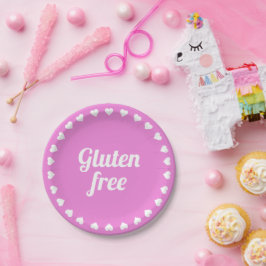 Glutenfreies Celiac Coeliac Pink Party Papierplatt Pappteller