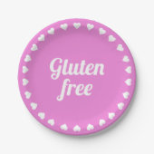 Glutenfreies Celiac Coeliac Pink Party Papierplatt Pappteller (Vorderseite)