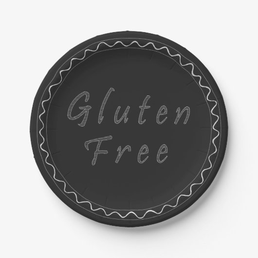 Glutenfreies Chalkboard Pappteller (Vorderseite)